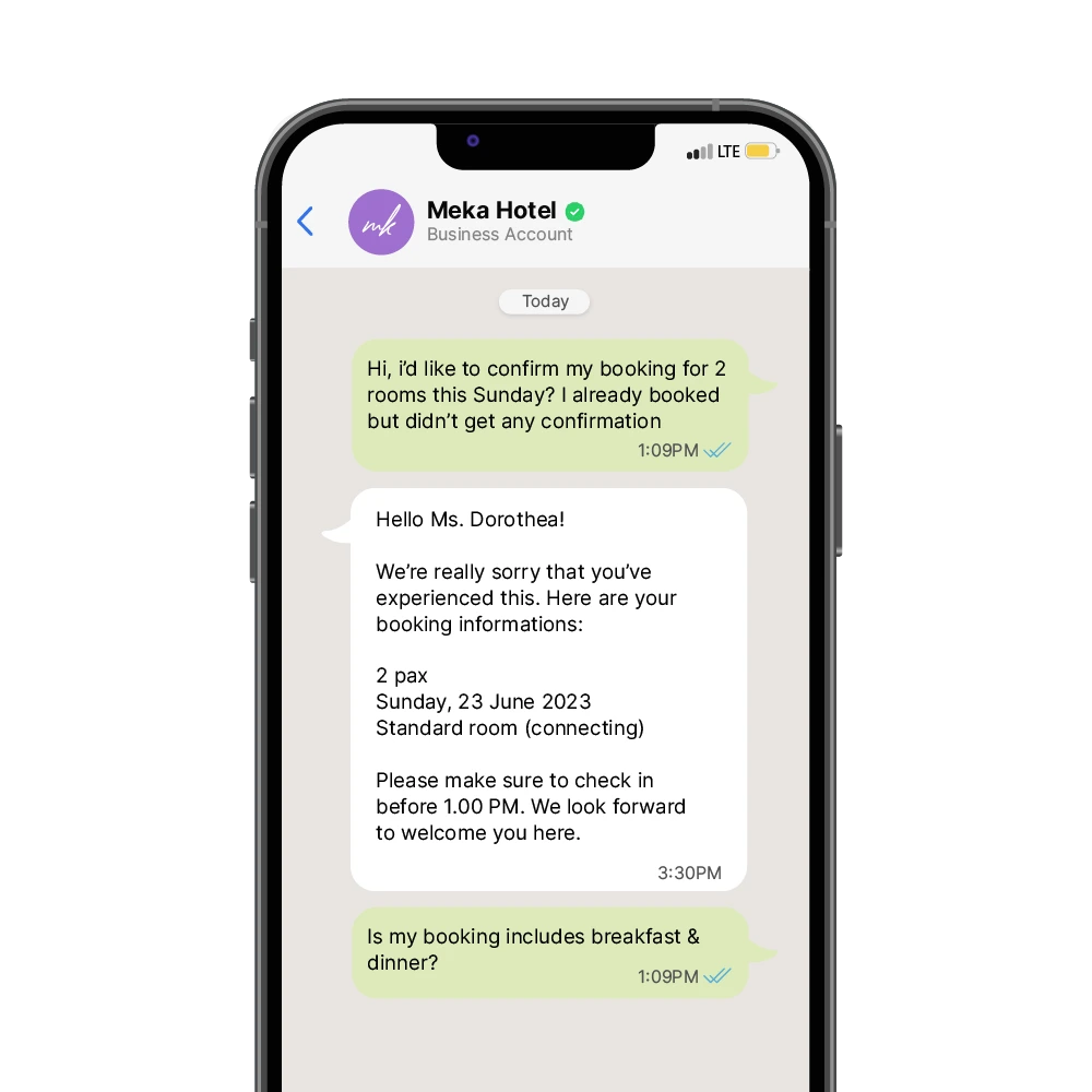 WhatsApp API for Travel Answering Customer WhatsApp API for Travel Answering Customer