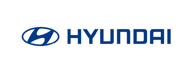 Logo Hyundai menampilkan nama perusahaan dengan desain huruf tebal dan warna biru, berfungsi sebagai identitas merek otomotif global.