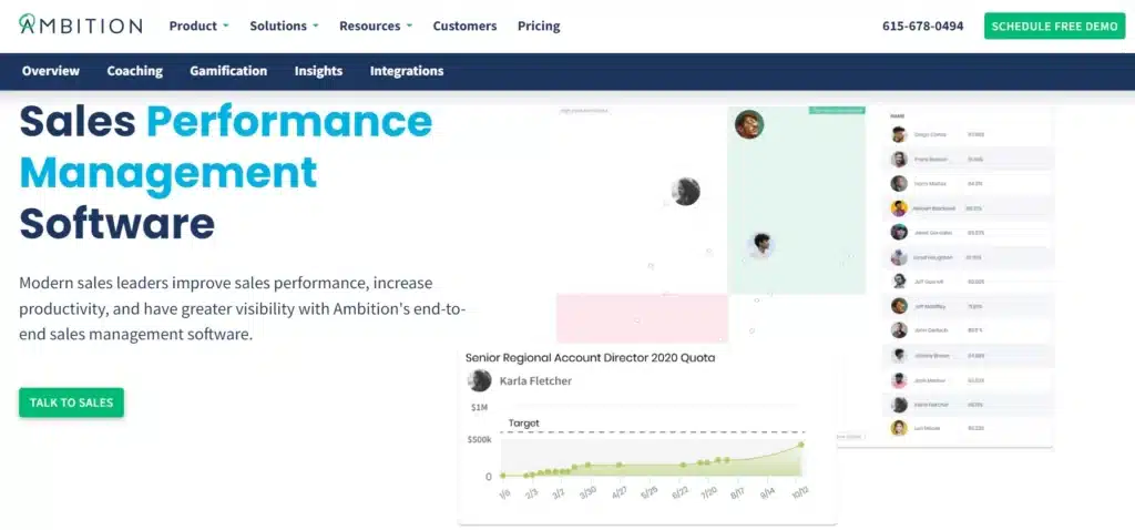 Ambition Sales management software - Ambition
