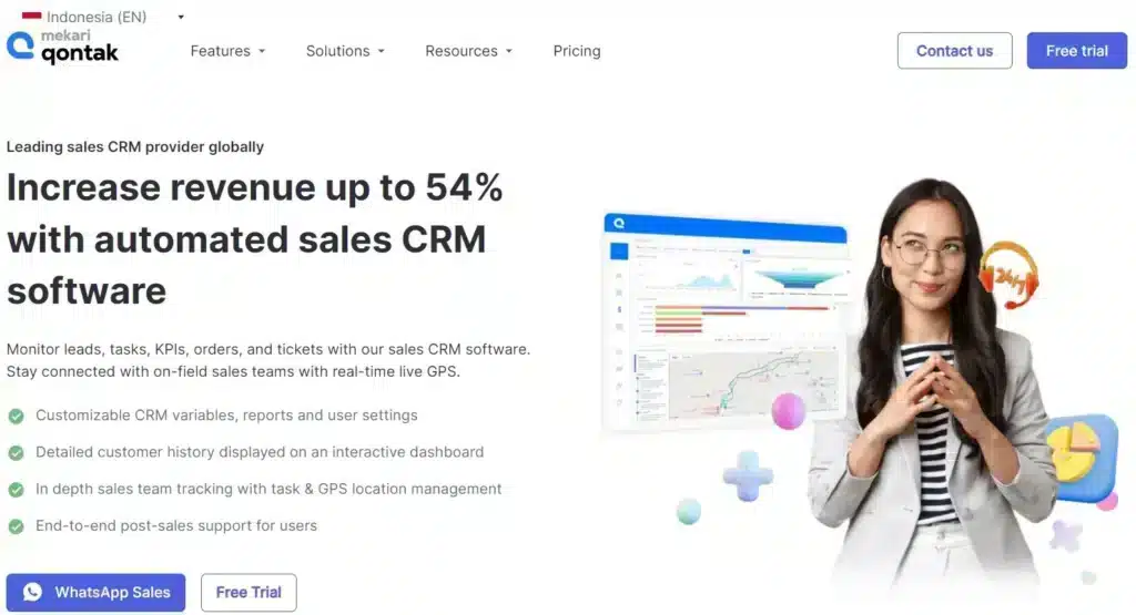 Mekari Qontak Sales management software - Mekari Qontak