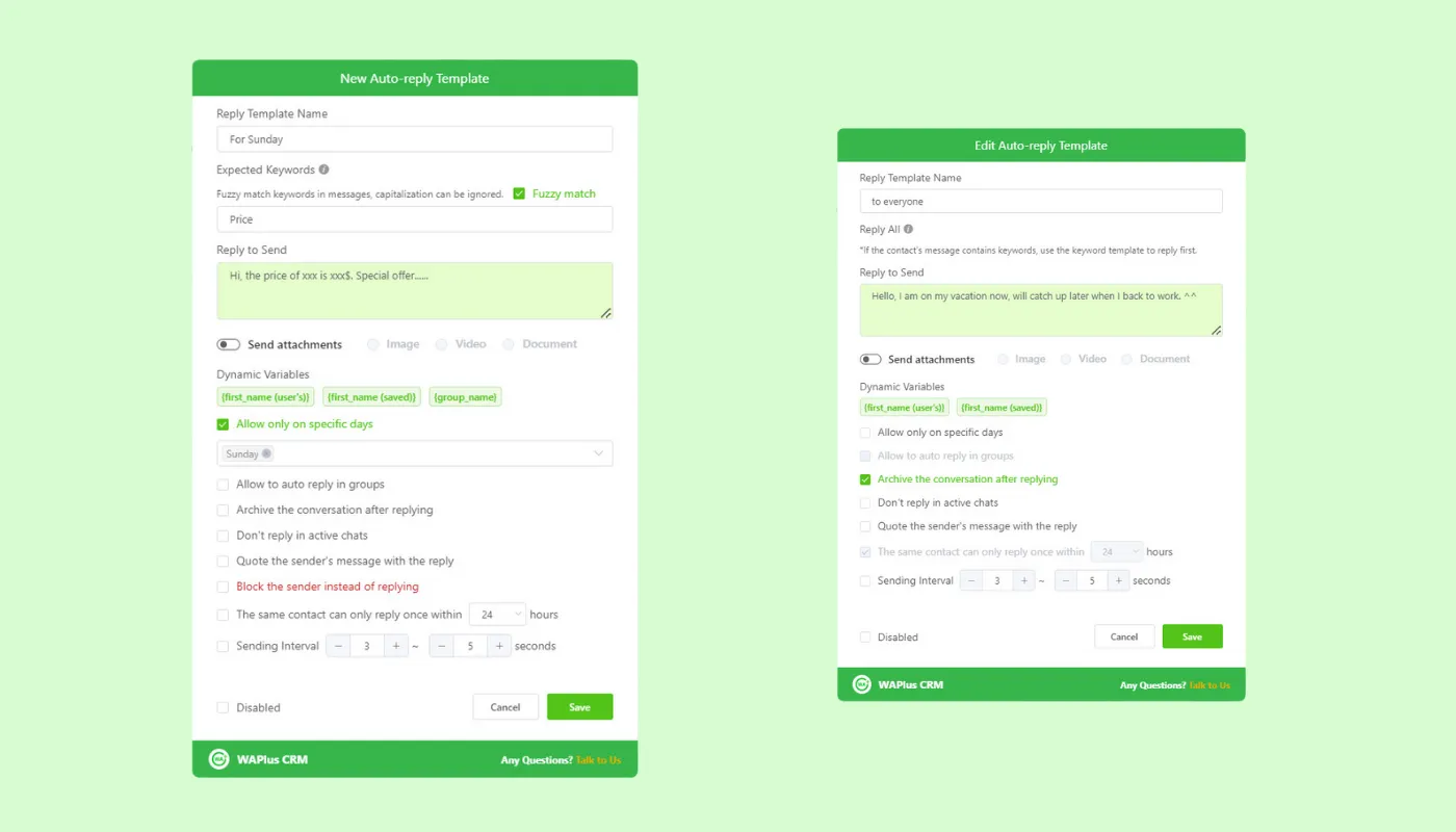 WAPlus WhatsApp Blast Vendor Auto Reply Dashboard Page View WAPlus WhatsApp Blast Vendor Auto Reply Dashboard