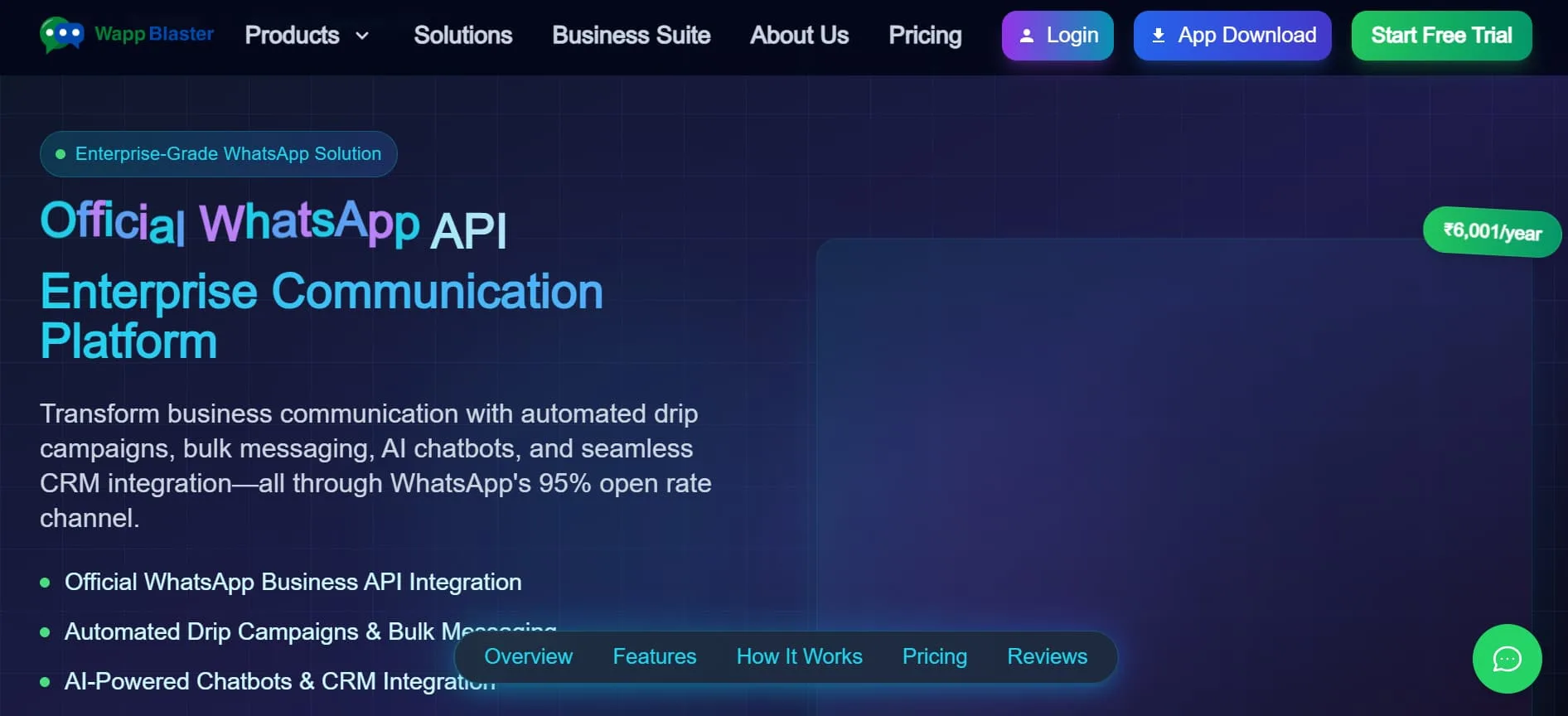 WappBlaster WhatsApp Blast Vendor Landing Page View WappBlaster WhatsApp Blast Vendor Landing Page
