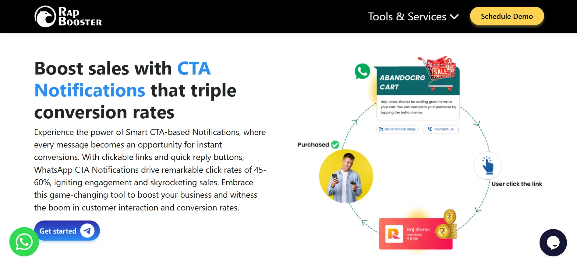 CTA Features Page on RapBooster WhatsApp Blast Software Page View CTA Features Page on RapBooster WhatsApp Blast Software