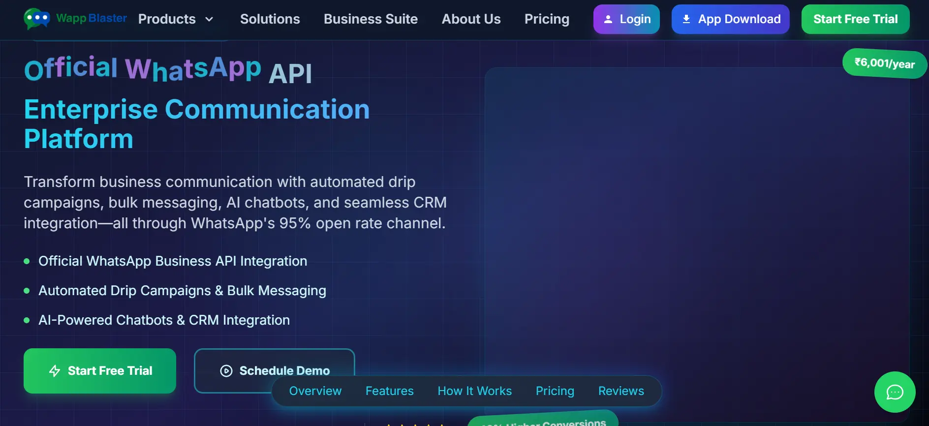 WappBlaster WhatsApp Blast Software Homepage View WappBlaster WhatsApp Blast Software Homepage