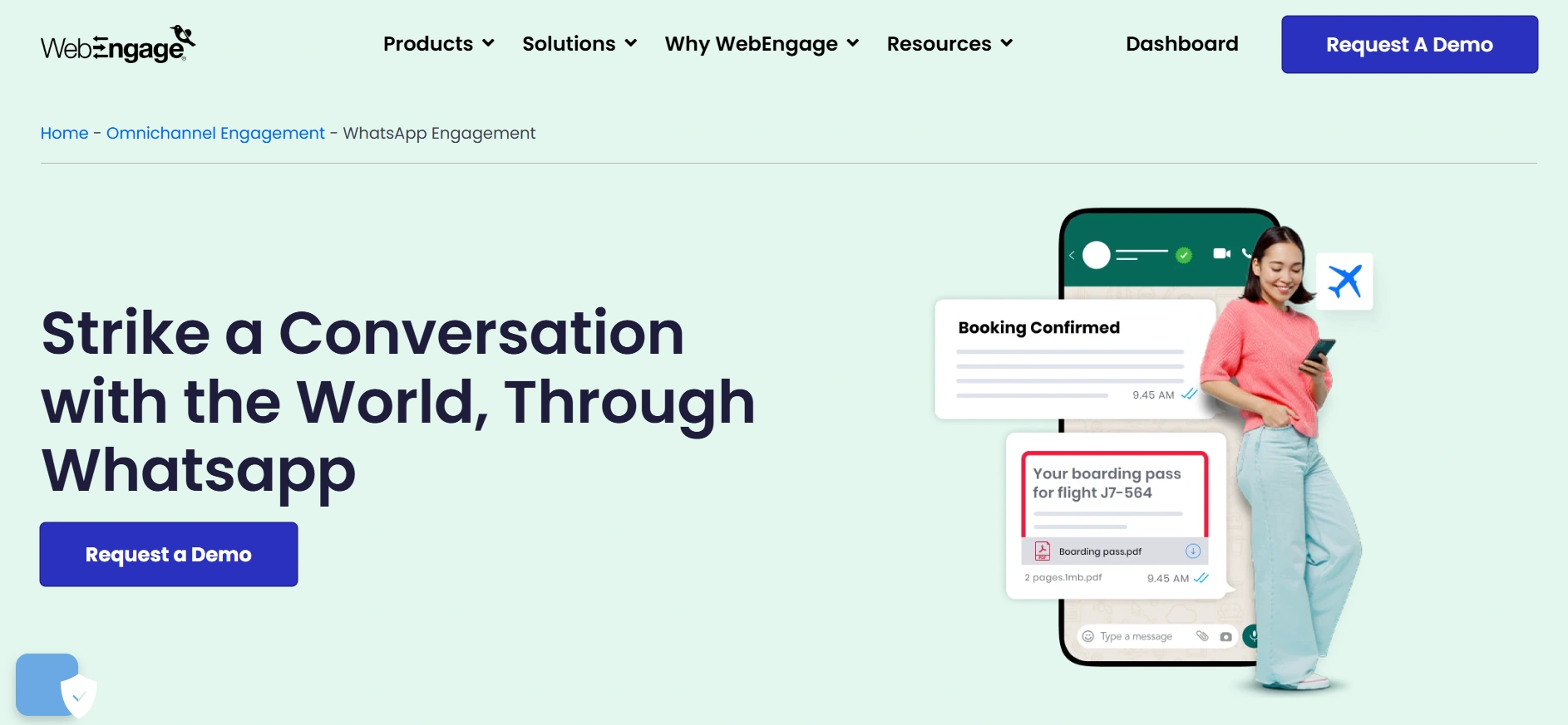 WebEngage WhatsApp Blast Software Homepage View WebEngage WhatsApp Blast Software Homepage
