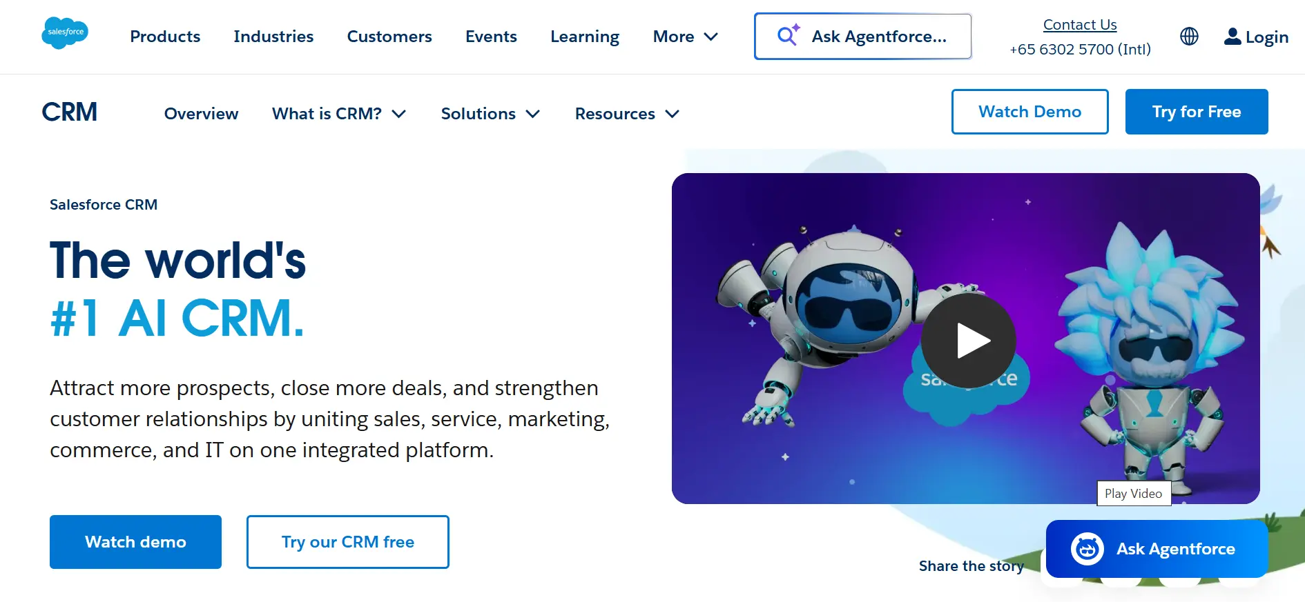 Salesforce CRM Homepage View Salesforce CRM Homepage