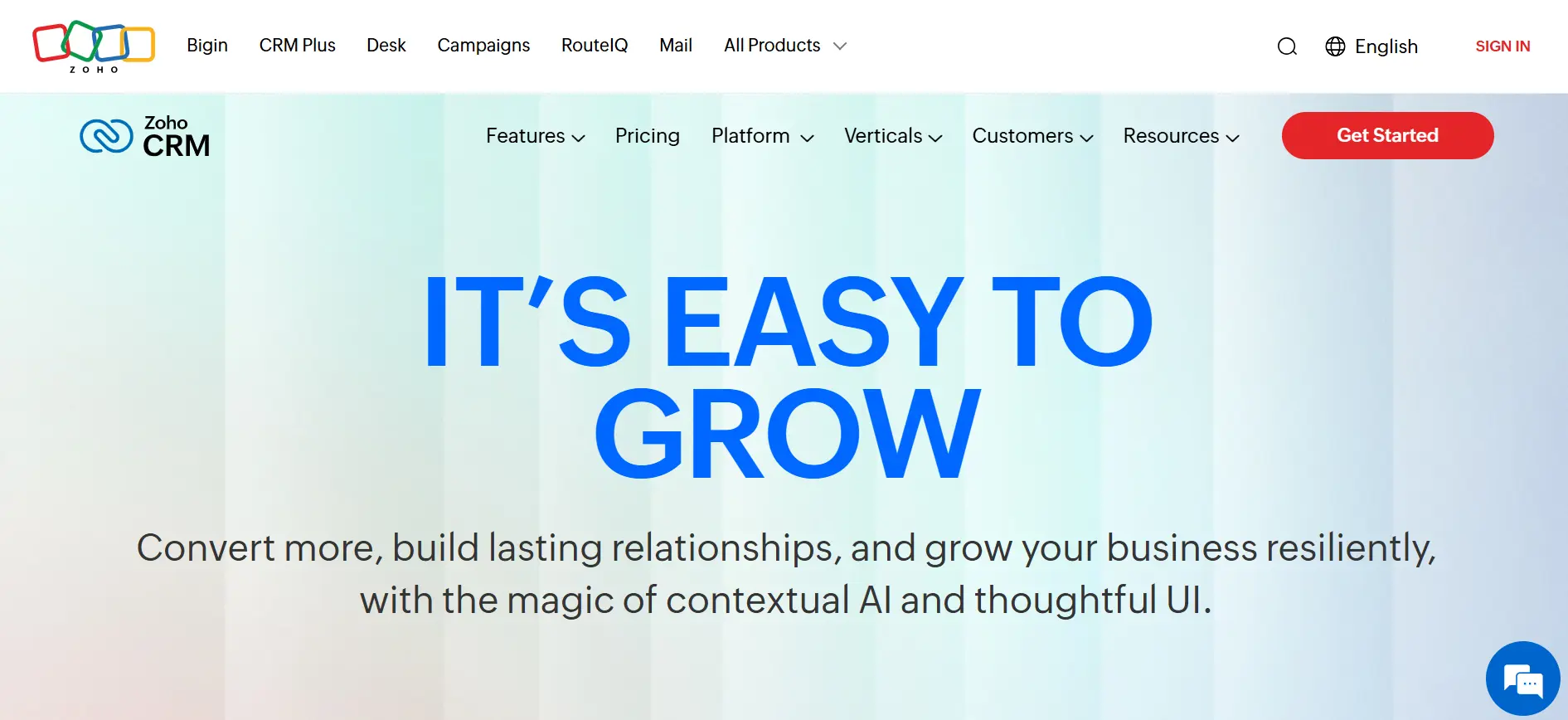 Zoho CRM Software Home Page View Zoho CRM Software Home Page