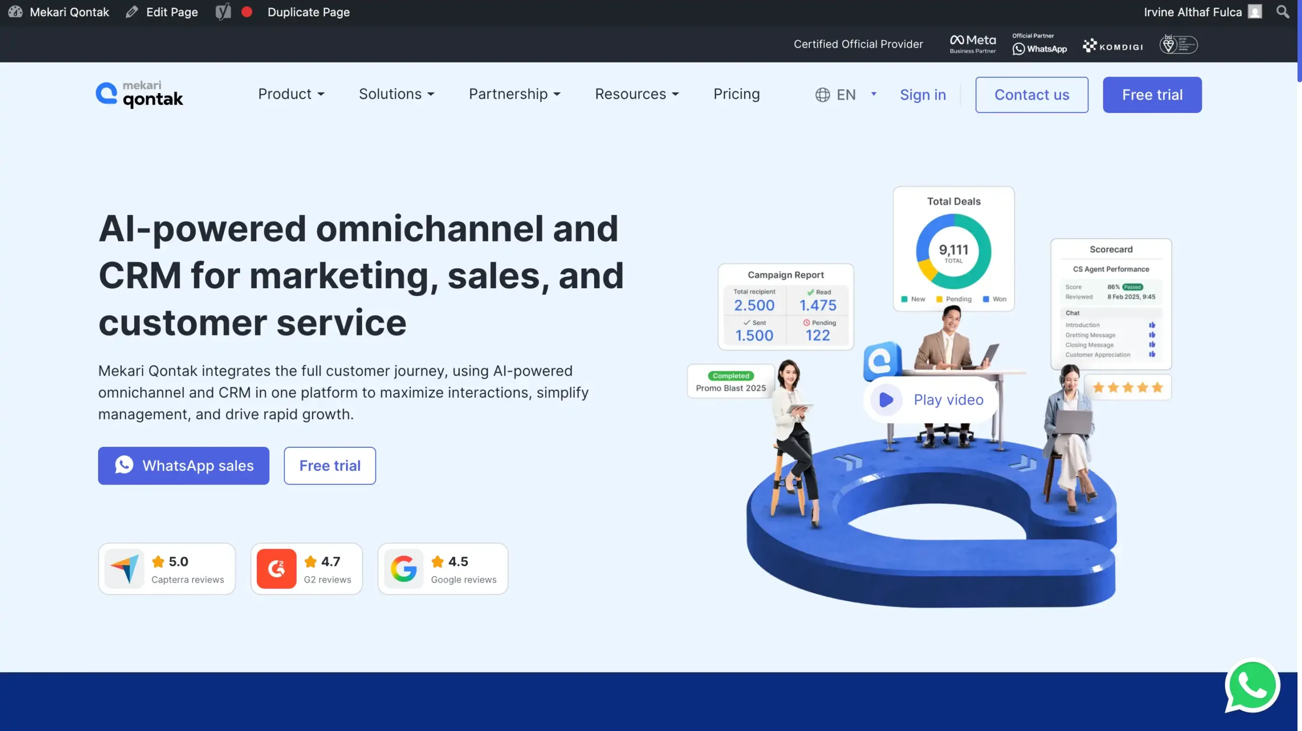 Mekari Qontak Landing Page Mekari Qontak-best enterprise workflow automation software